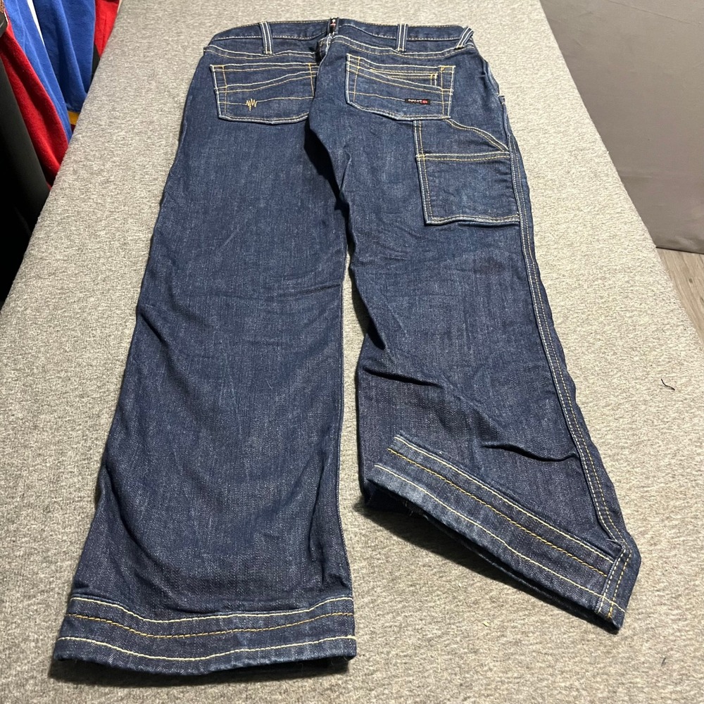 Ariat M7 Slim Straight Leg FR Jeans Mens 32x28 Dark Wash Flame Resistant Pants